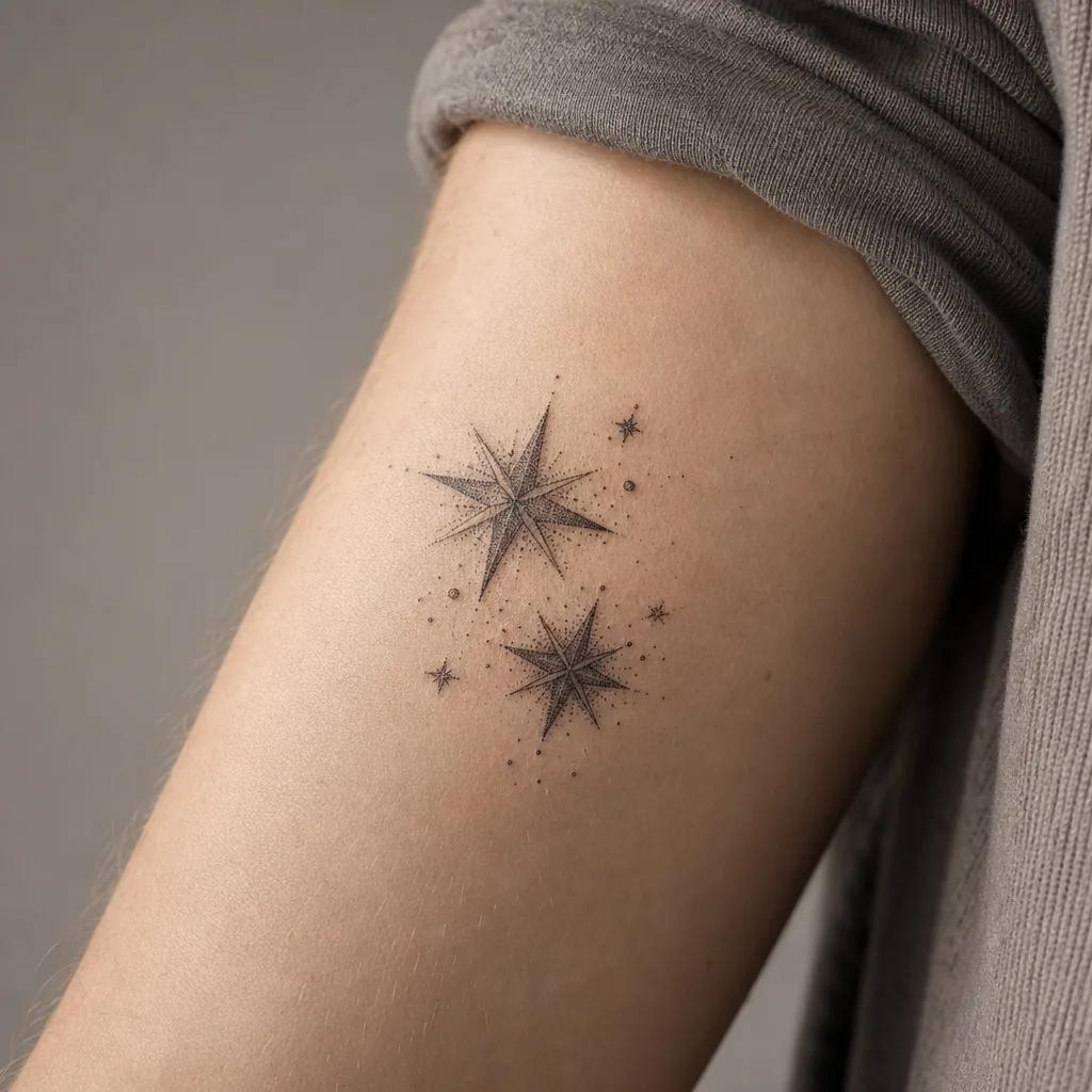 parents-tattoo dotwork stars
