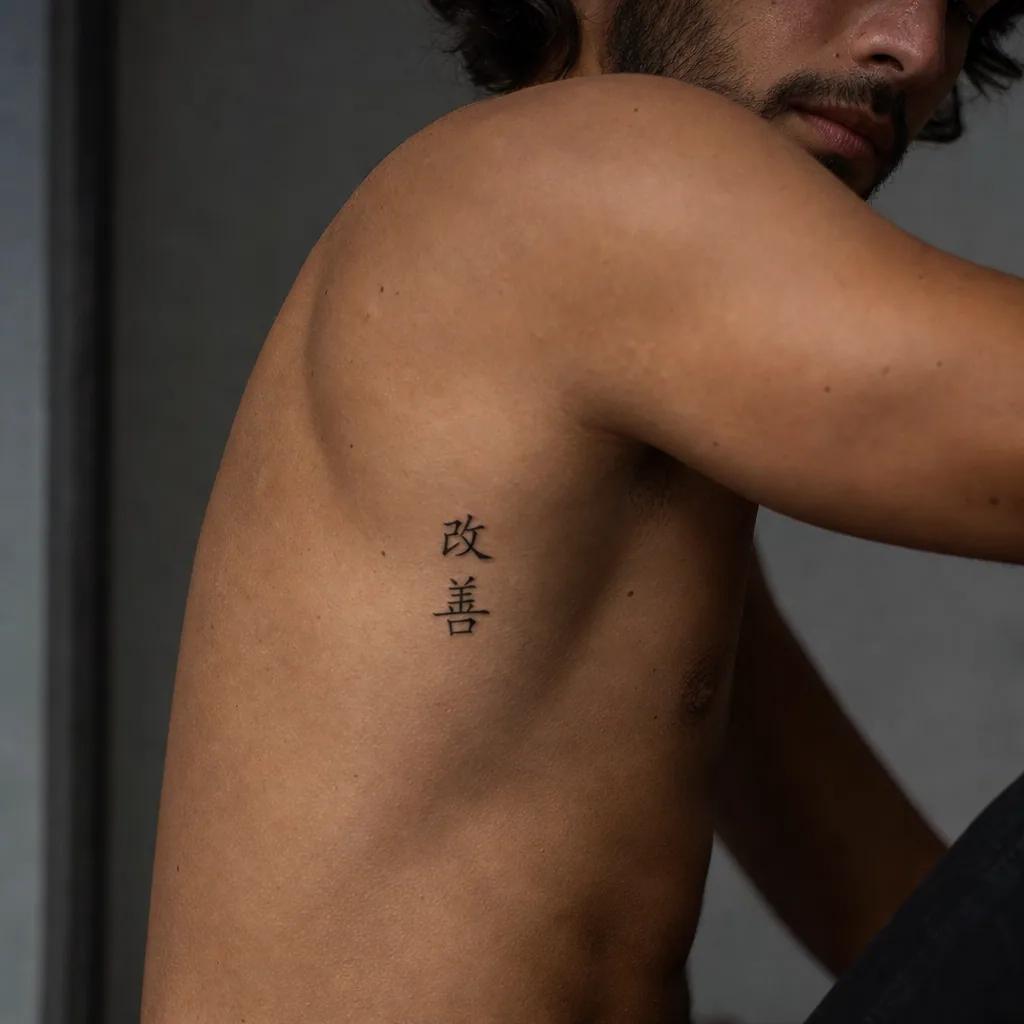 idée tatouage petit kanji japonais discret