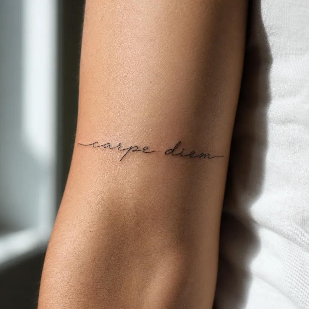 idée tatouage phrase carpe diem minimaliste