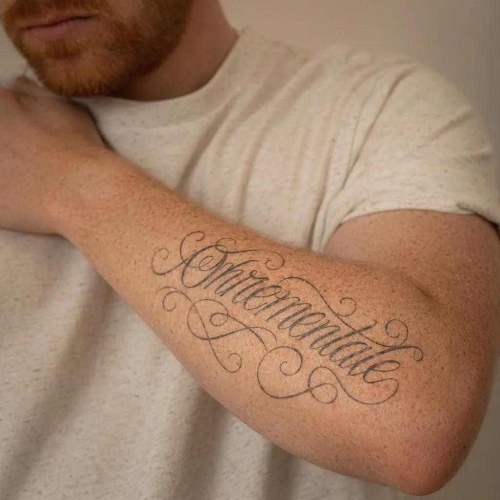 idée tatouage phrase phrase ornementale