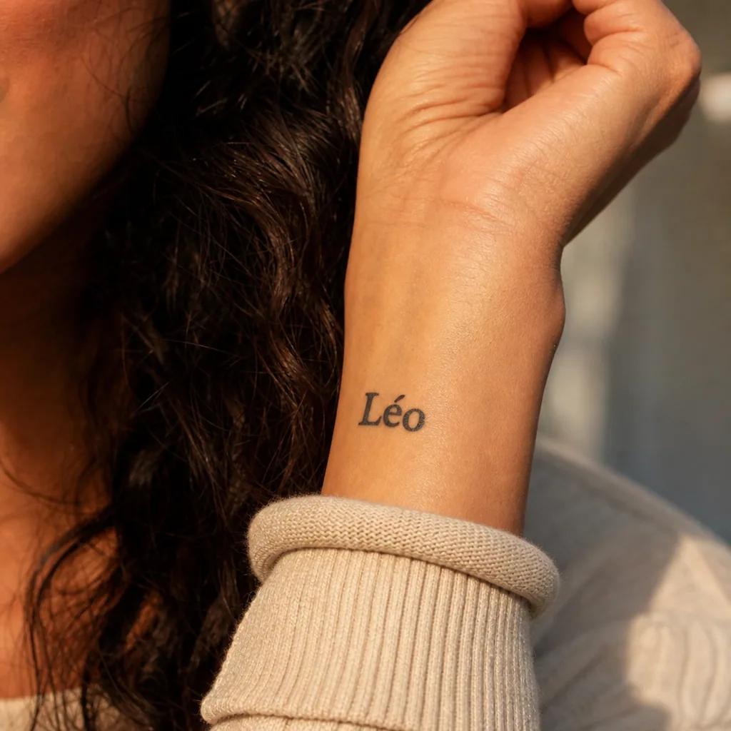 idée tatouage prénom prénom blackwork gothique