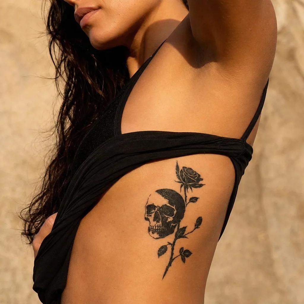 quote-tattoo memento mori blackwork