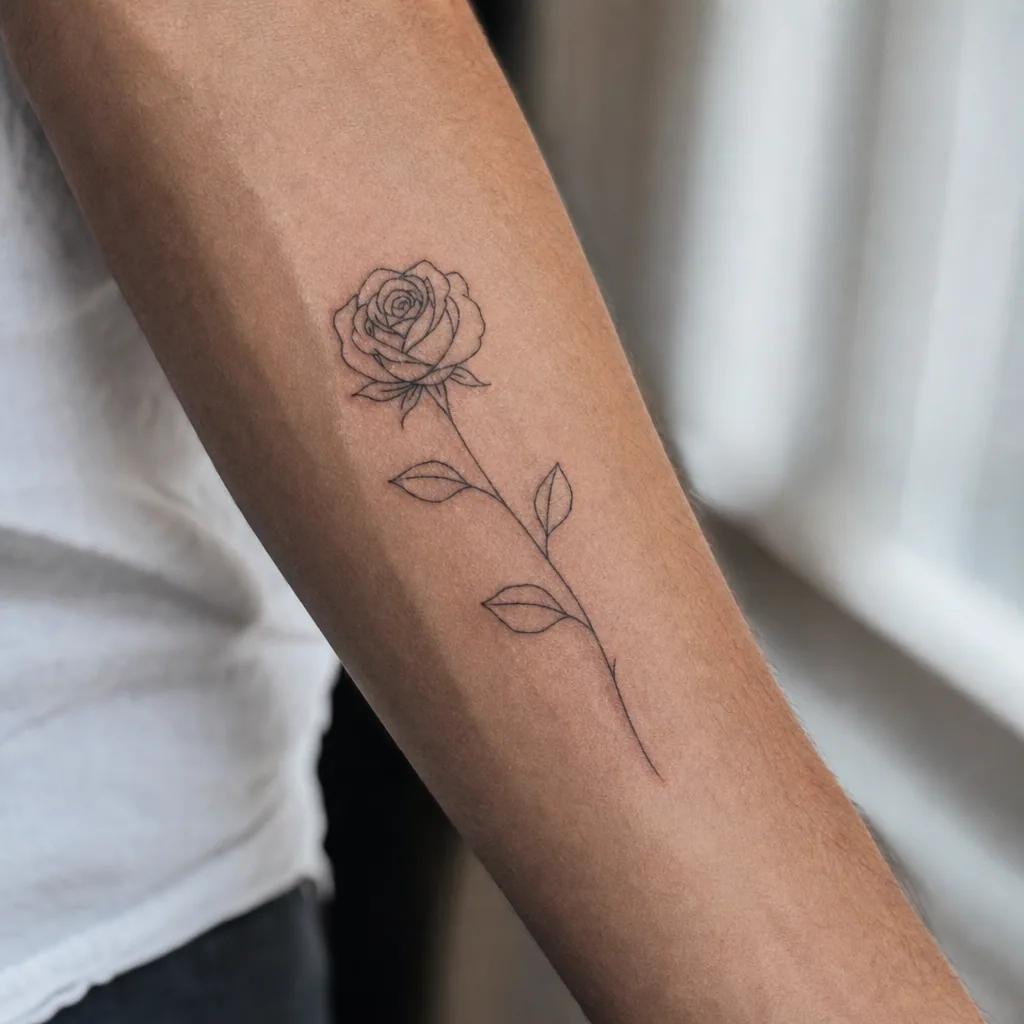 rose-tattoo minimalist rose