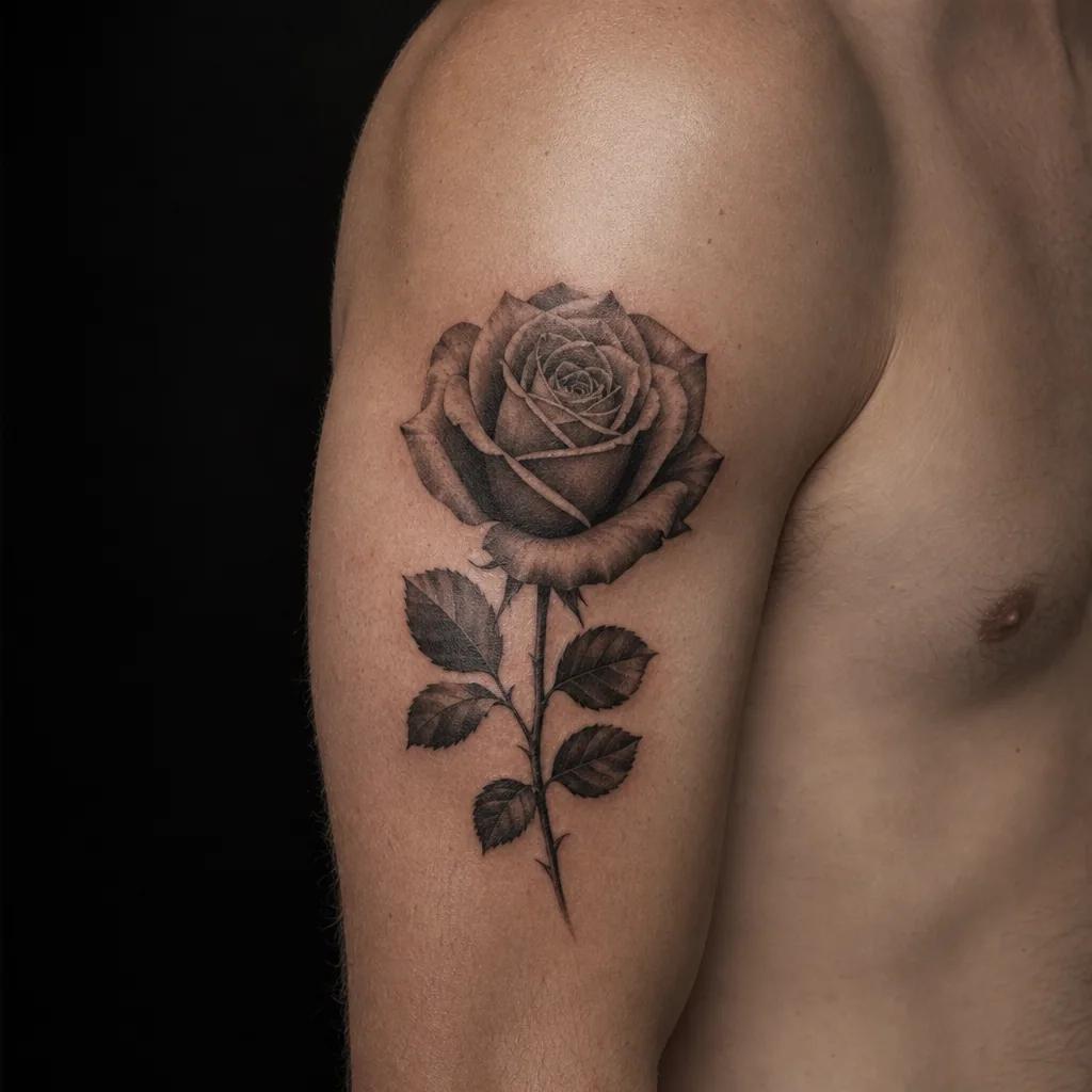 rose-tattoo realistic rose