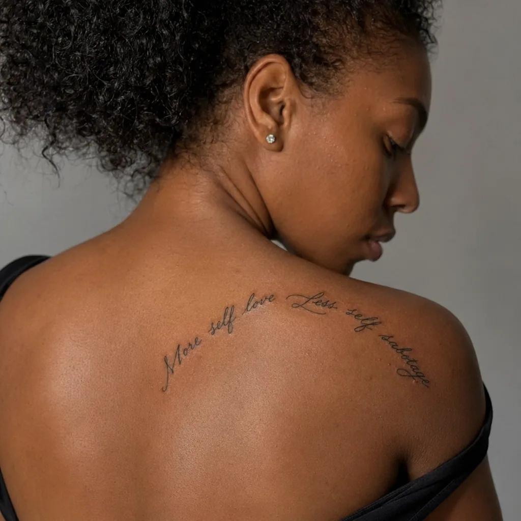 shoulder-tattoo calligraphic quote