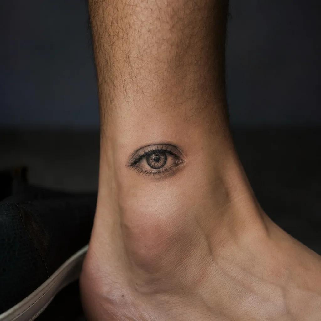 idée tatouage simple œil simple réaliste