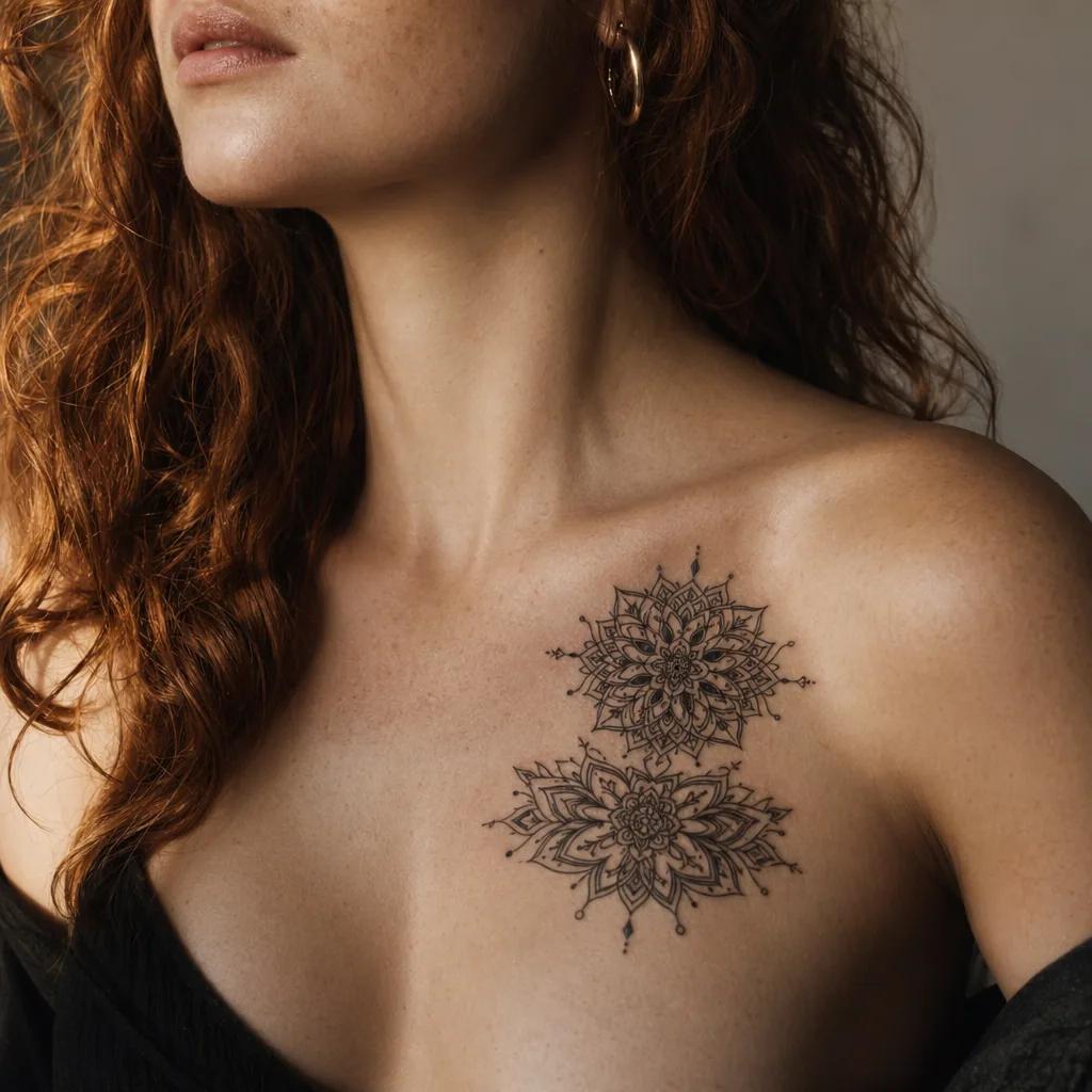 sister-tattoo ornamental sister mandalas