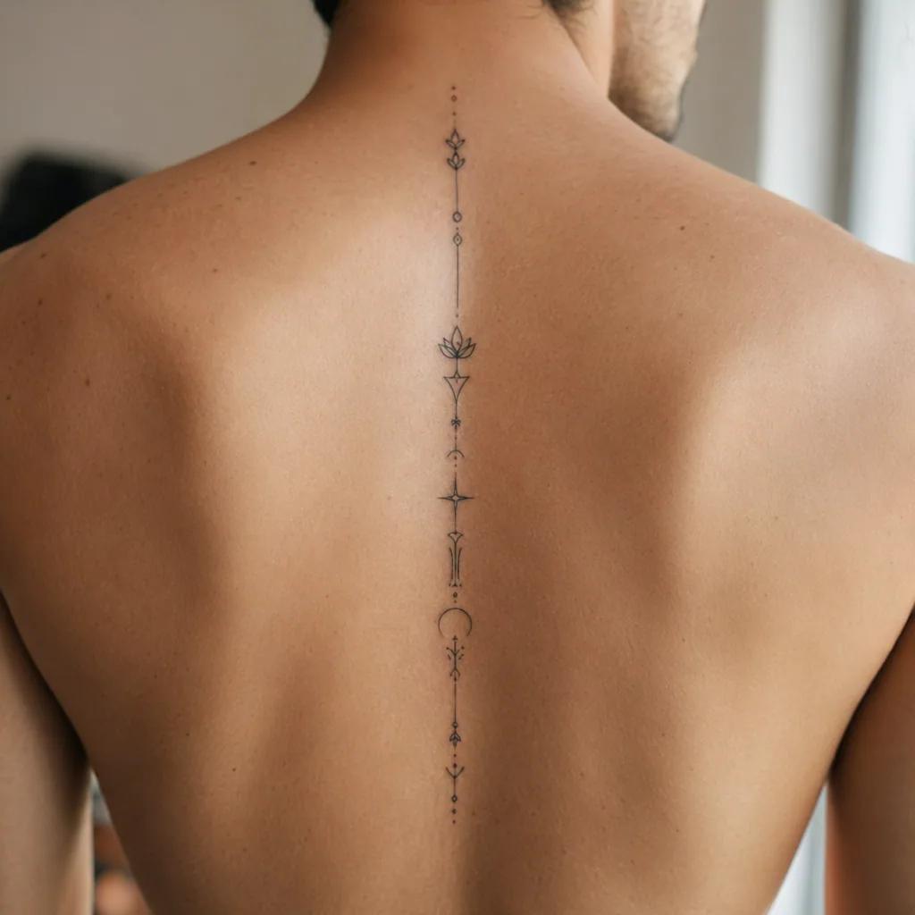 spine-tattoo minimalist lettering