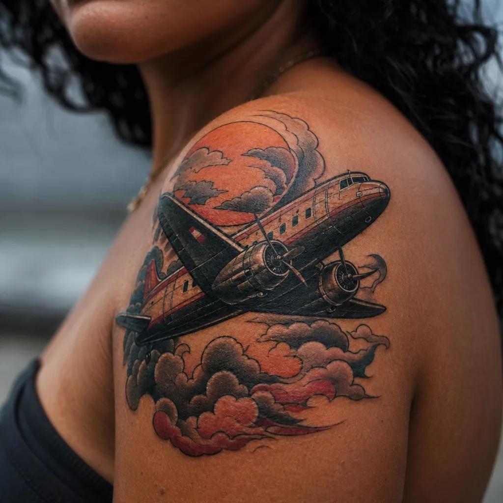 travel-tattoo geometric compass