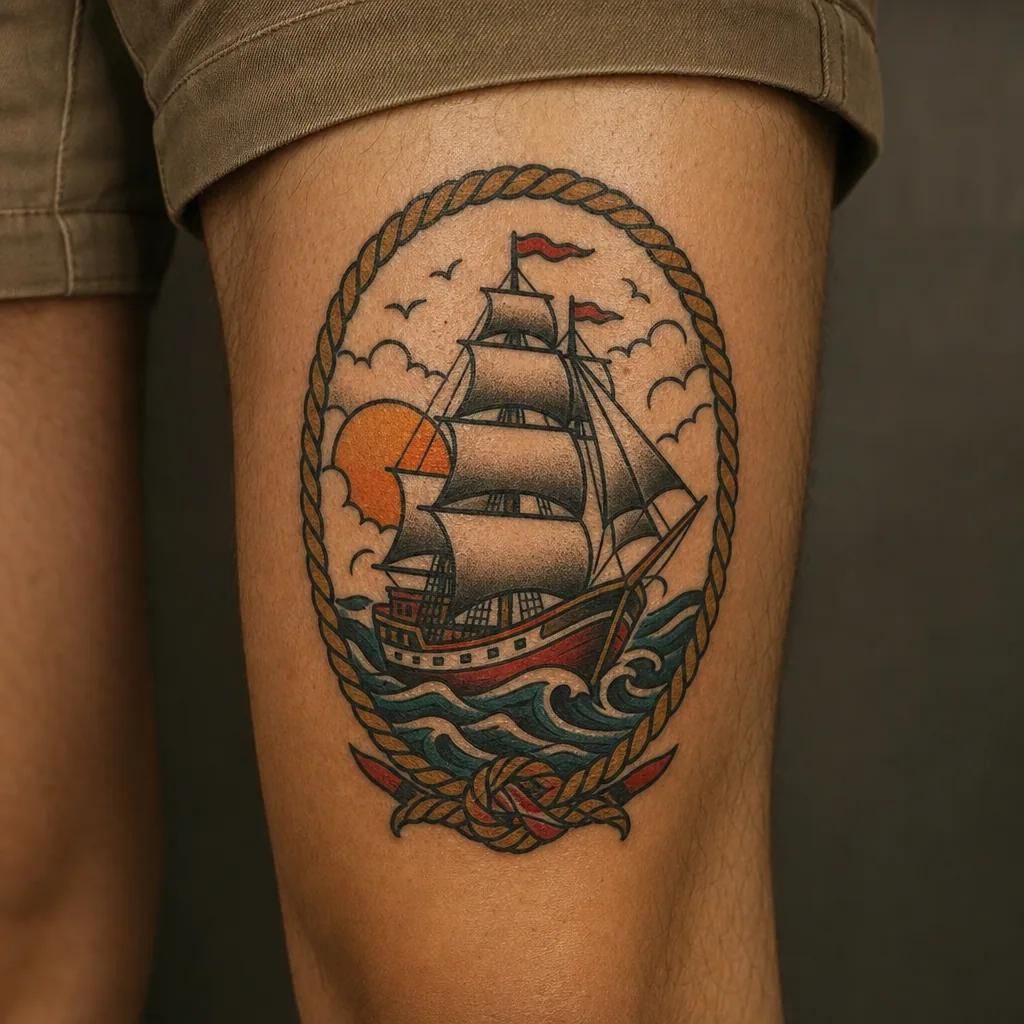 travel-tattoo globe and skull