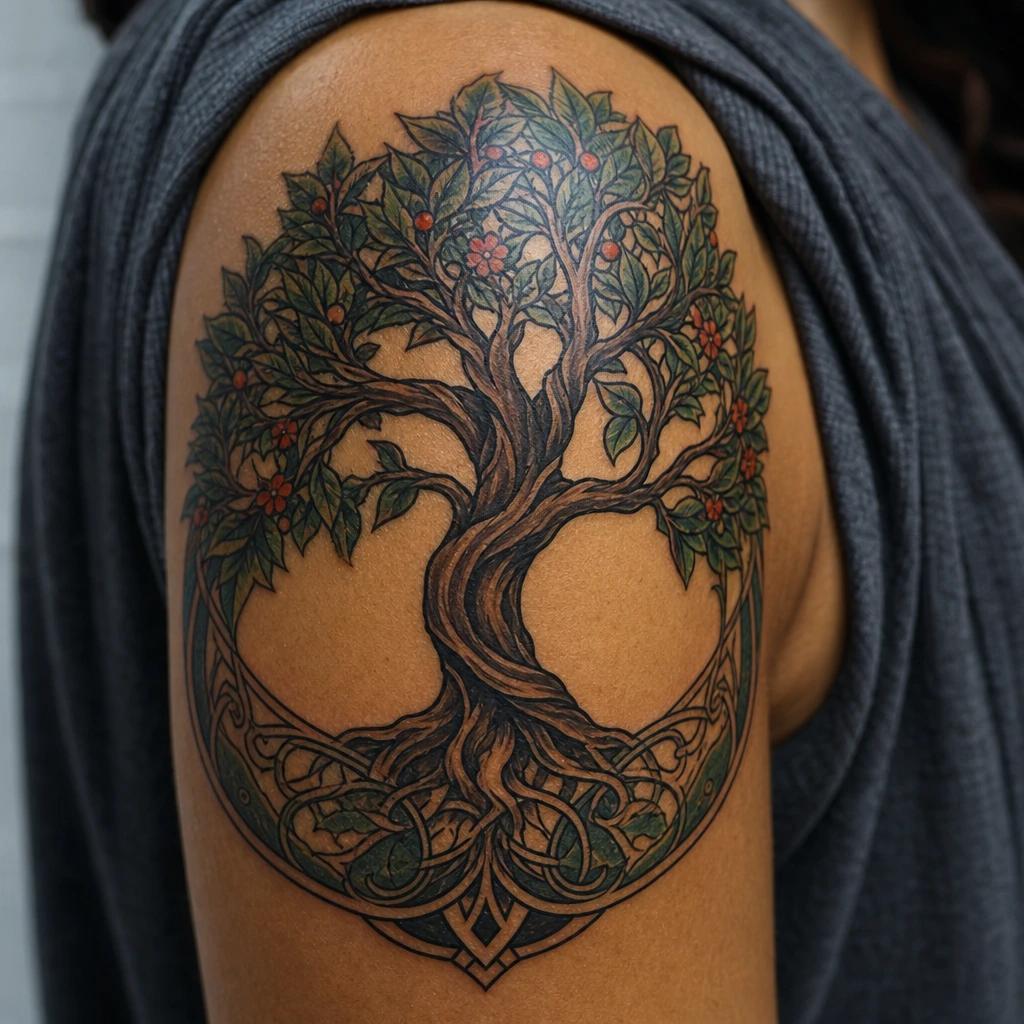 tree of life-tattoo neo-traditional tree of life
