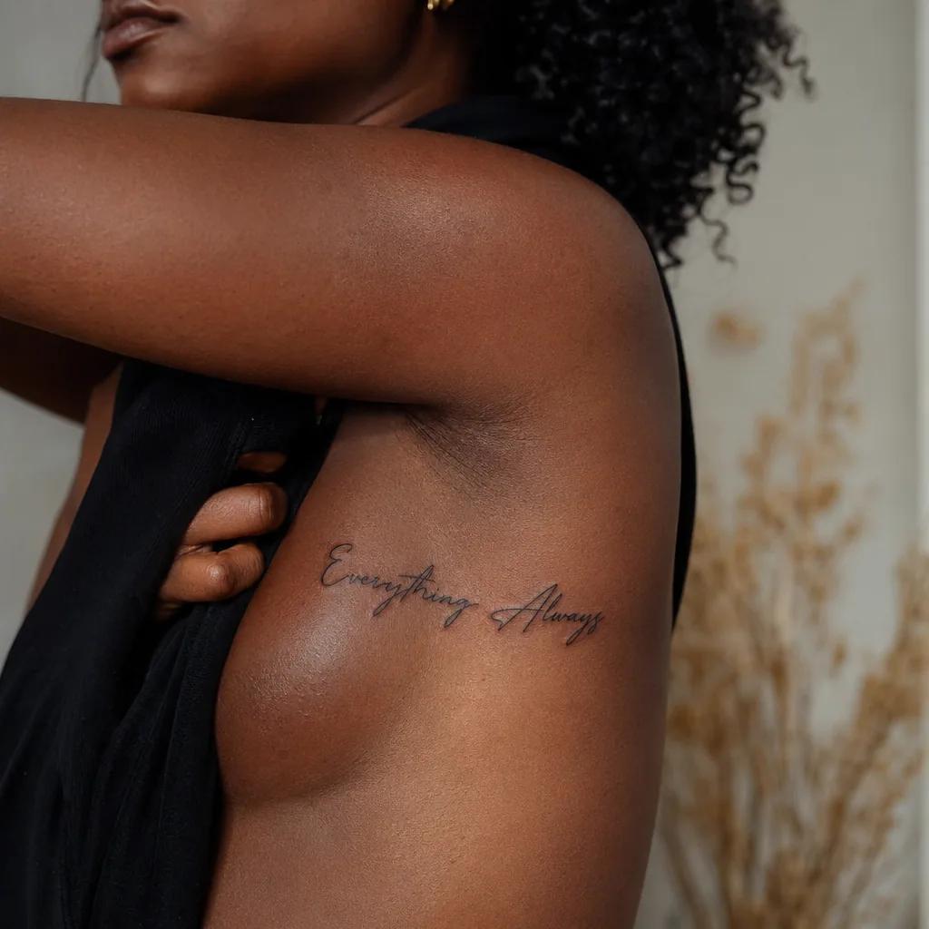 women-tattoo handwritten lettering