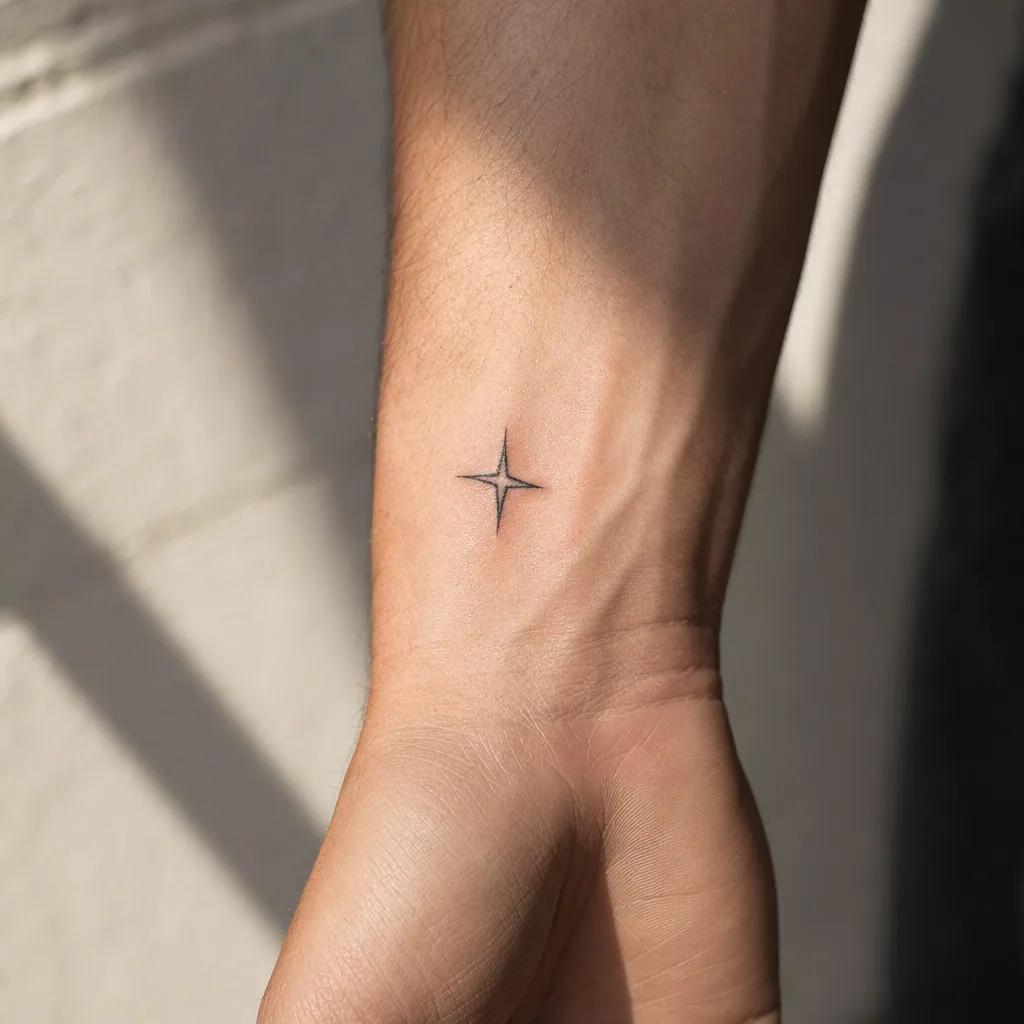 wrist-tattoo minimalist star