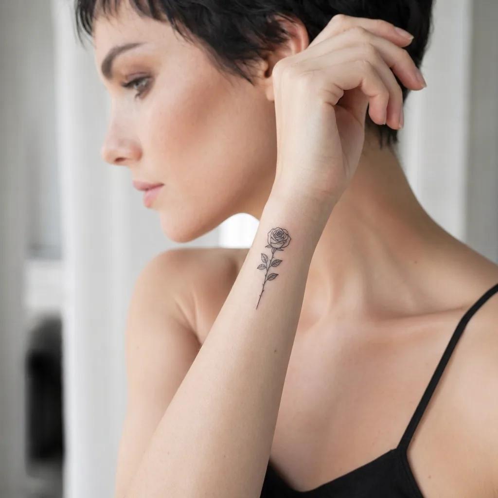 wrist-tattoo miniature rose