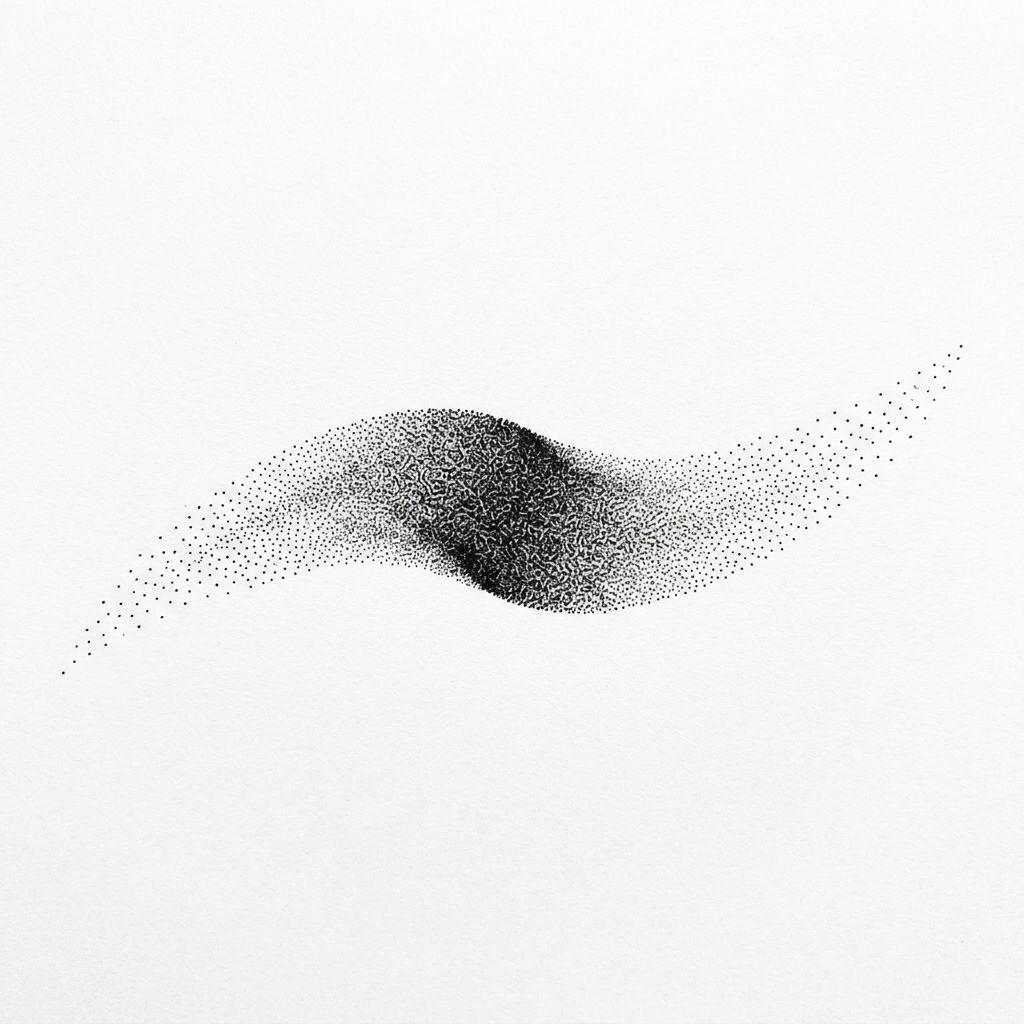 collarbone (women) tattoo graded dotwork along the bone, design on white background