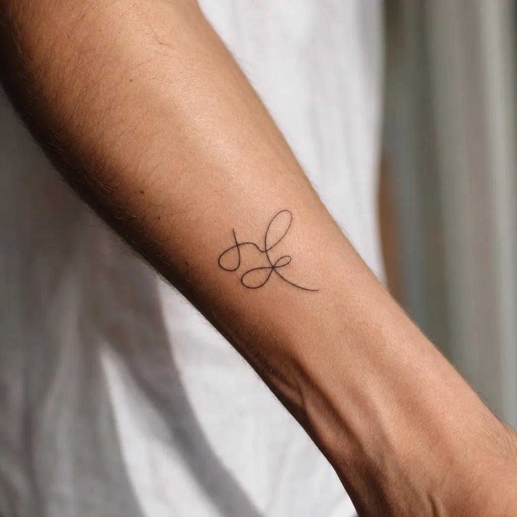 idée tatouage famille homme initiales enfants minimalistes