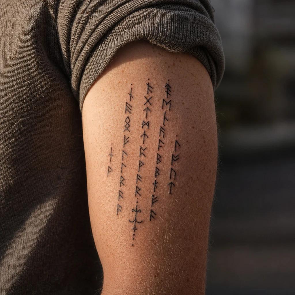 viking tattoo idea, photo on skin