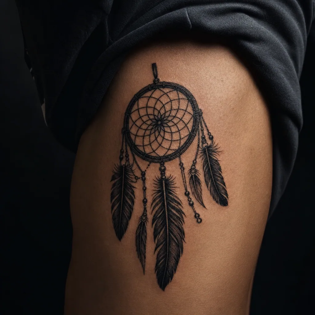Attrape-reve blackwork dense