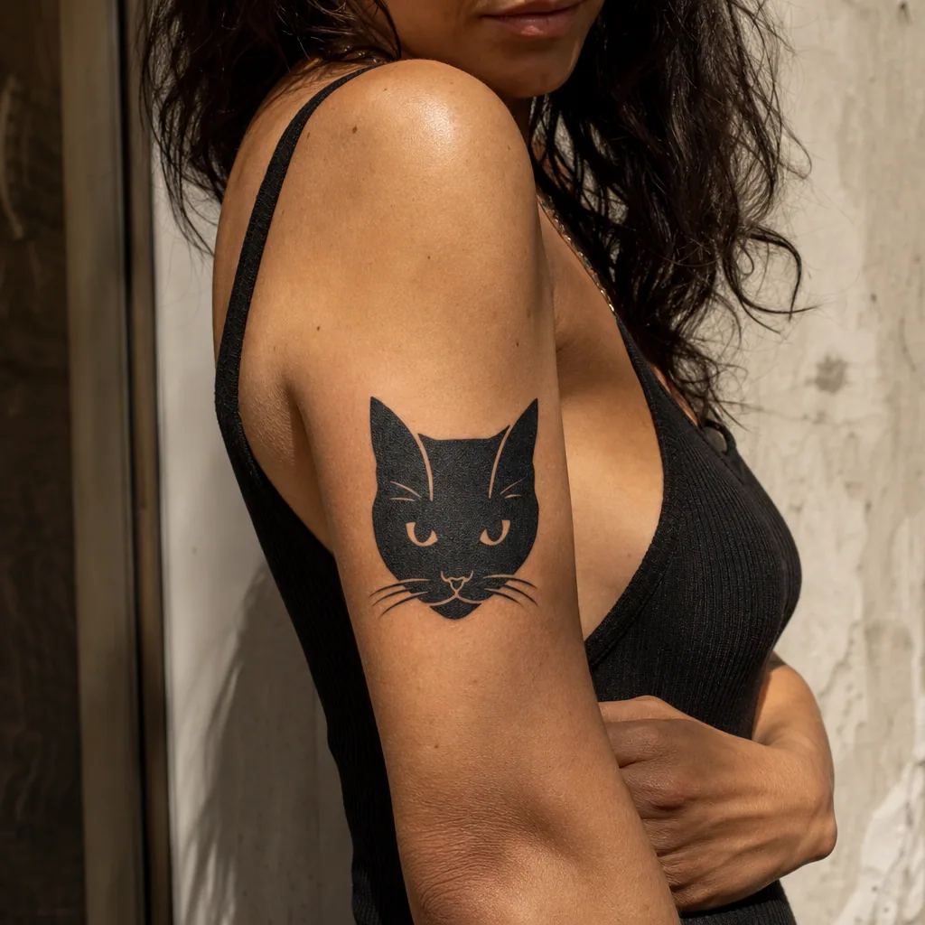 Tete de chat blackwork