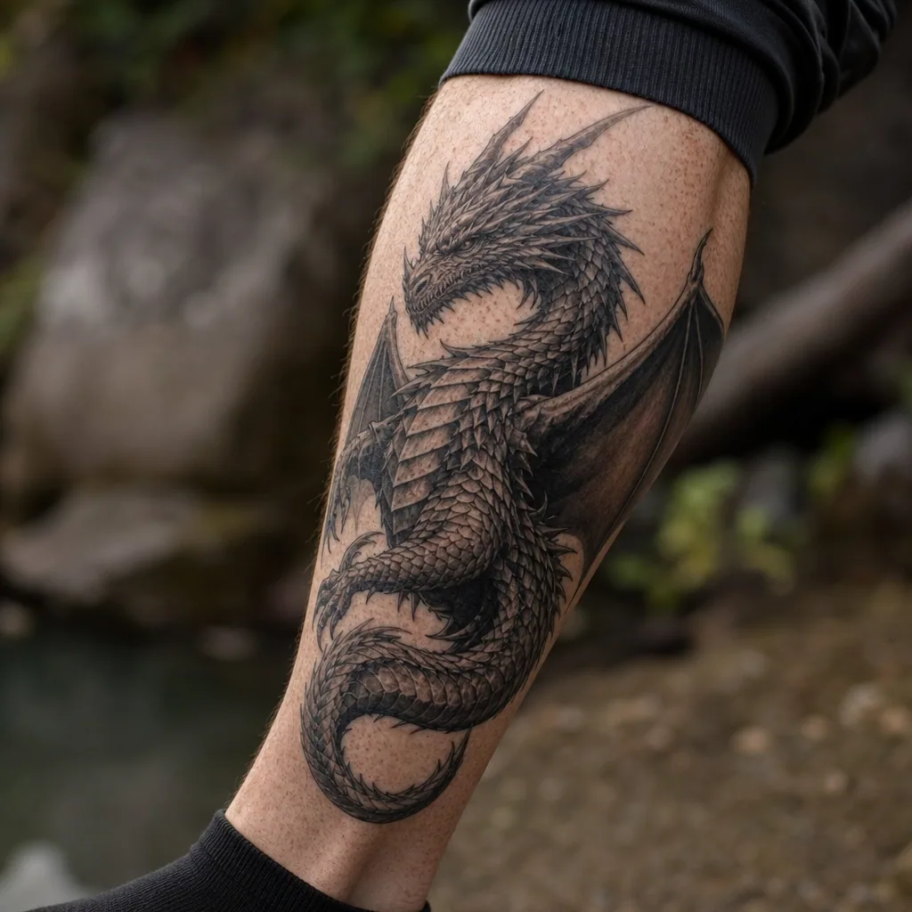 Dragon realiste ecailles