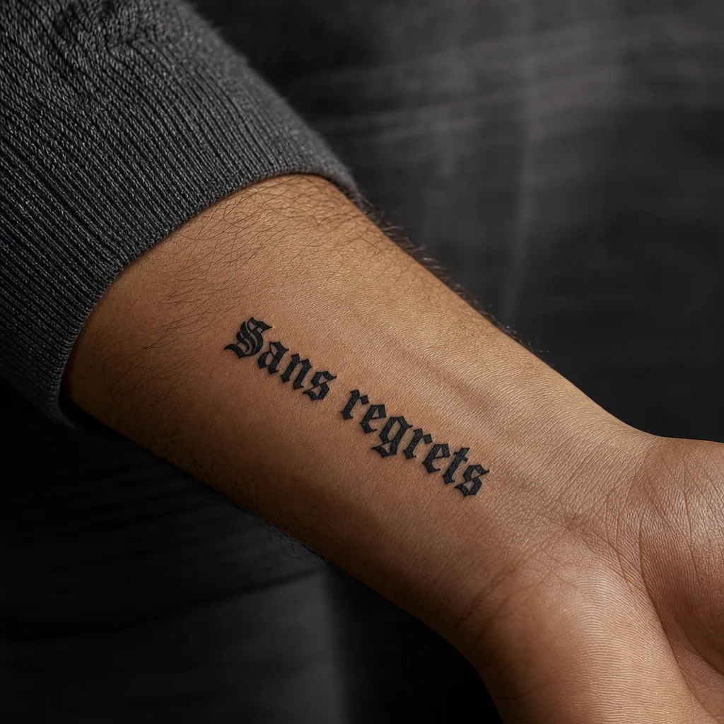 Lettrage blackletter gothique