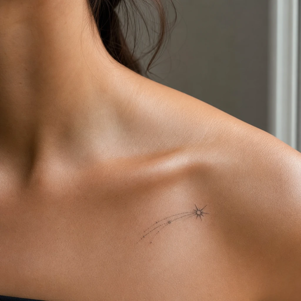 Étoile tattoo on real skin