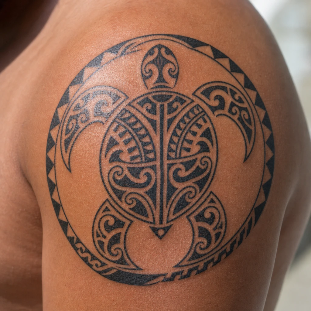 Maori tattoo on real skin