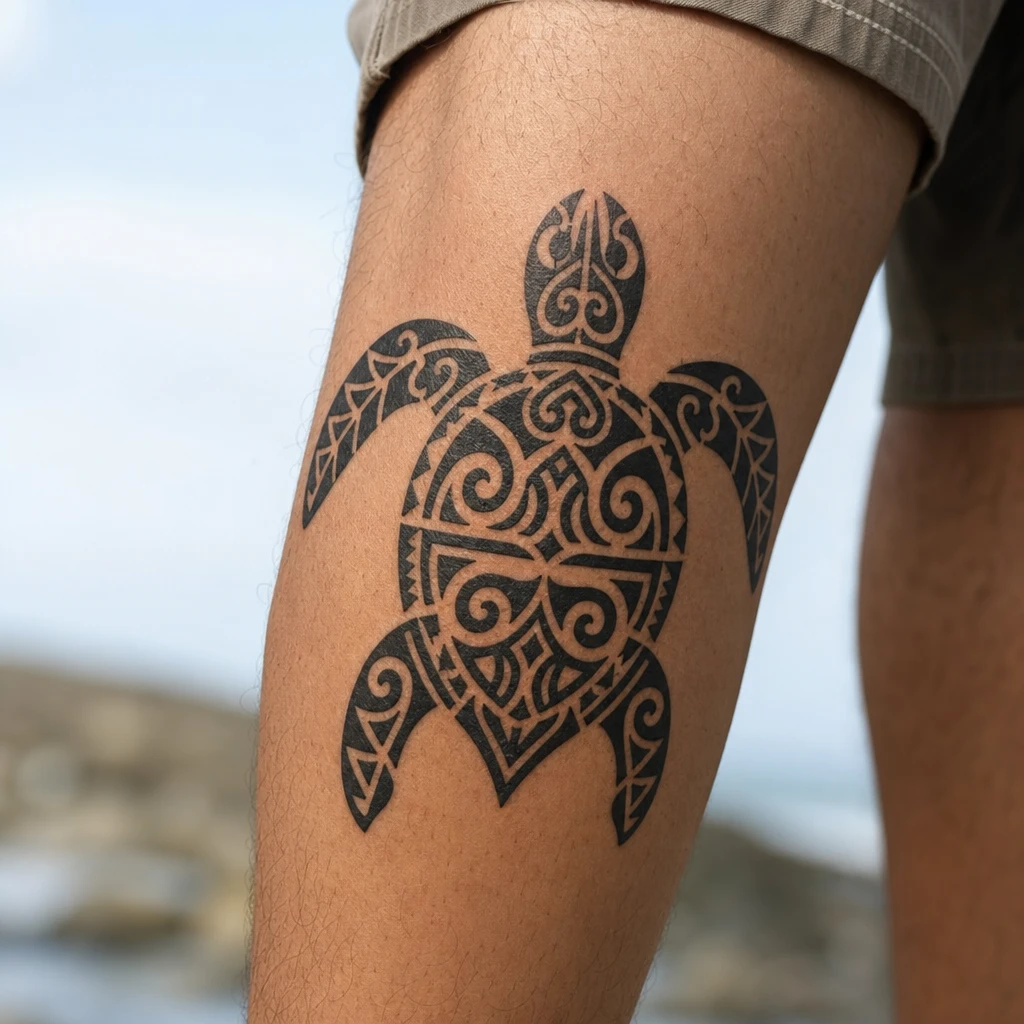 Maori tattoo on real skin