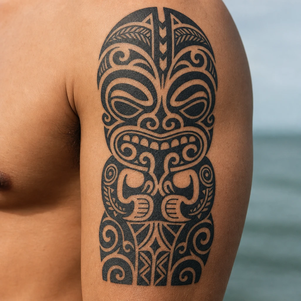 Maori tattoo on real skin